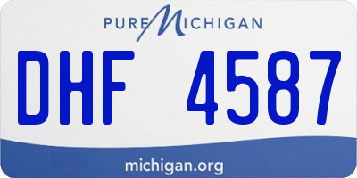 MI license plate DHF4587