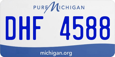 MI license plate DHF4588