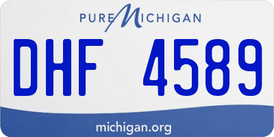 MI license plate DHF4589