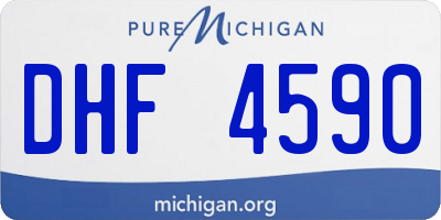 MI license plate DHF4590