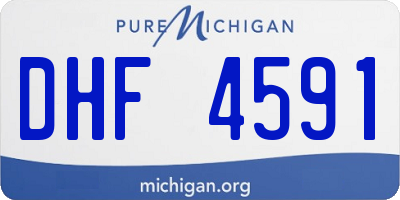 MI license plate DHF4591