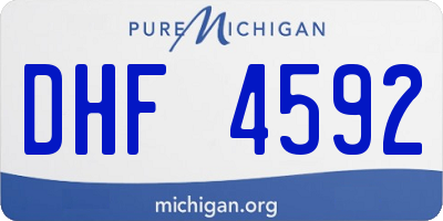 MI license plate DHF4592