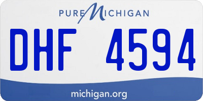 MI license plate DHF4594