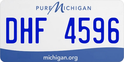 MI license plate DHF4596