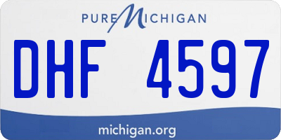 MI license plate DHF4597