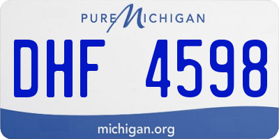 MI license plate DHF4598
