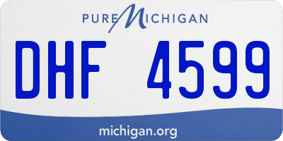 MI license plate DHF4599