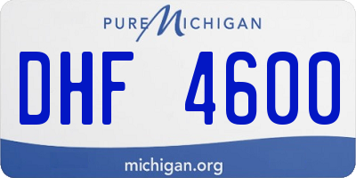 MI license plate DHF4600
