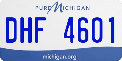 MI license plate DHF4601