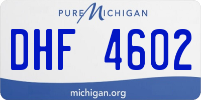 MI license plate DHF4602