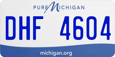MI license plate DHF4604