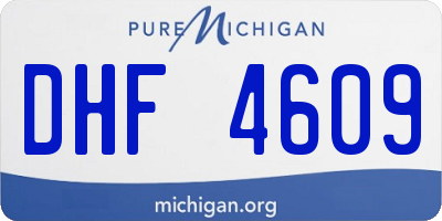 MI license plate DHF4609