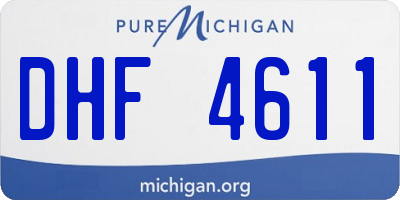 MI license plate DHF4611