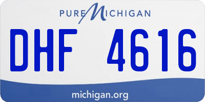 MI license plate DHF4616