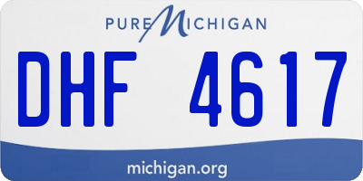 MI license plate DHF4617
