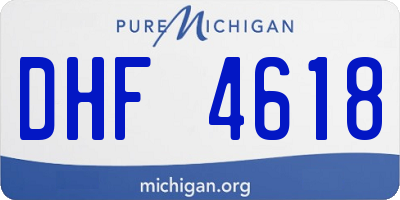 MI license plate DHF4618
