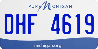 MI license plate DHF4619