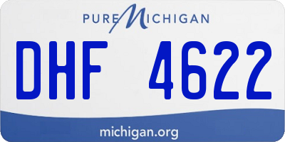 MI license plate DHF4622