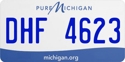 MI license plate DHF4623