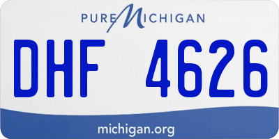 MI license plate DHF4626