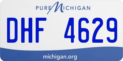 MI license plate DHF4629