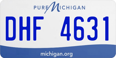 MI license plate DHF4631