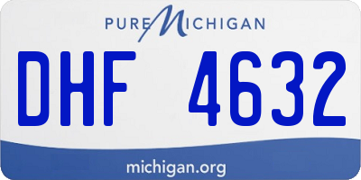 MI license plate DHF4632