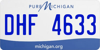 MI license plate DHF4633