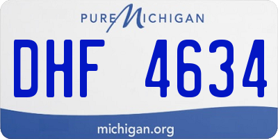 MI license plate DHF4634