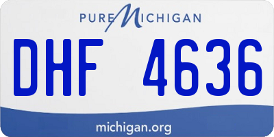 MI license plate DHF4636