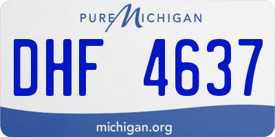 MI license plate DHF4637