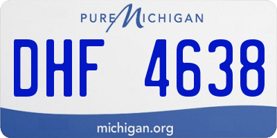 MI license plate DHF4638