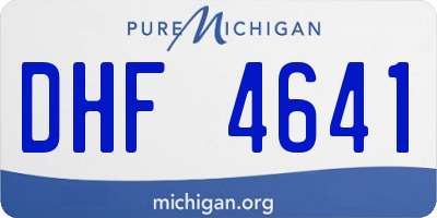 MI license plate DHF4641