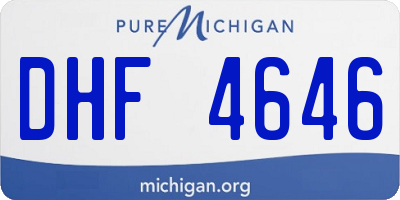 MI license plate DHF4646