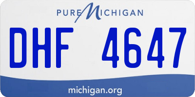 MI license plate DHF4647