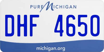MI license plate DHF4650