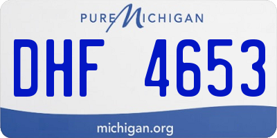 MI license plate DHF4653