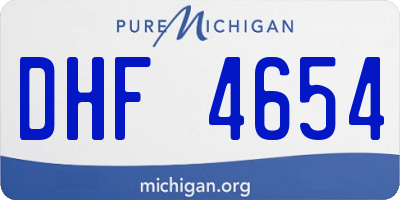 MI license plate DHF4654