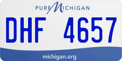 MI license plate DHF4657