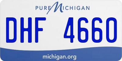 MI license plate DHF4660