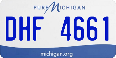 MI license plate DHF4661