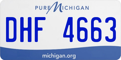 MI license plate DHF4663