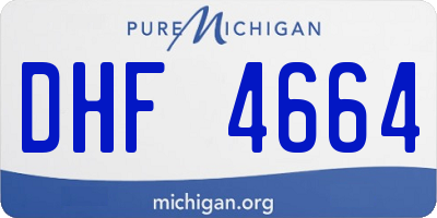 MI license plate DHF4664