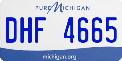 MI license plate DHF4665