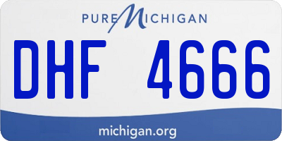 MI license plate DHF4666