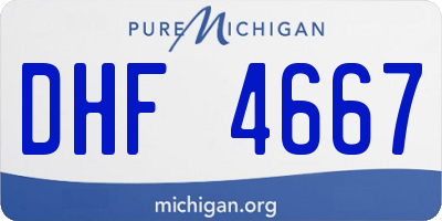 MI license plate DHF4667