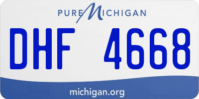 MI license plate DHF4668
