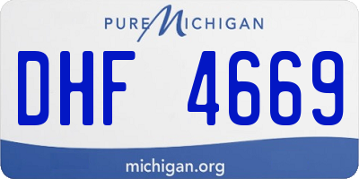 MI license plate DHF4669