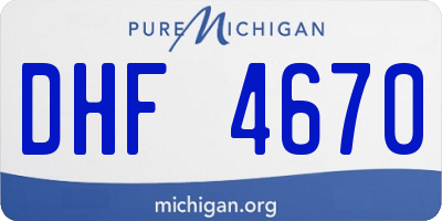 MI license plate DHF4670