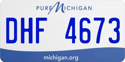 MI license plate DHF4673